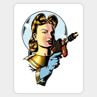 Space Girl (colour version) Sticker